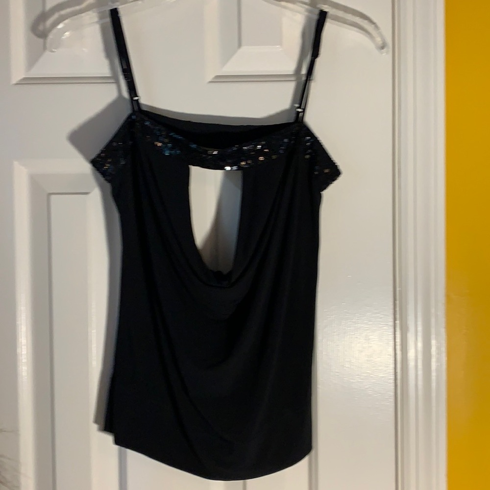 BCBG Maxazira Black Holiday Cami top sz XS